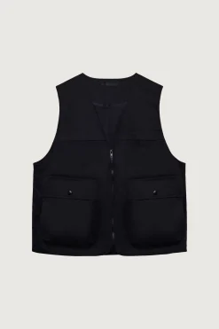 COTTON-TWILL CARGO UTILITY VEST
