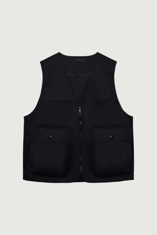COTTON-TWILL CARGO UTILITY VEST