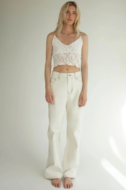 COTTON-TWILL STRAIGHT LEG CARGO PANT