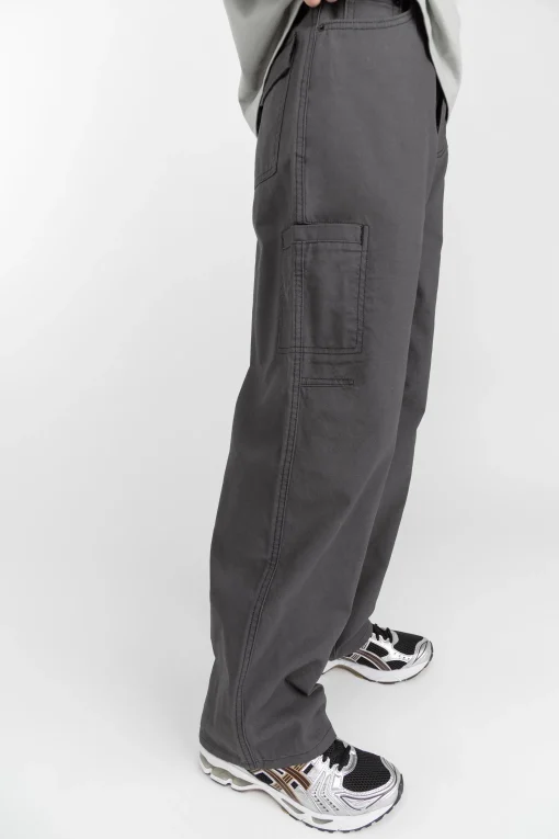 COTTON-TWILL STRAIGHT LEG CARGO PANT