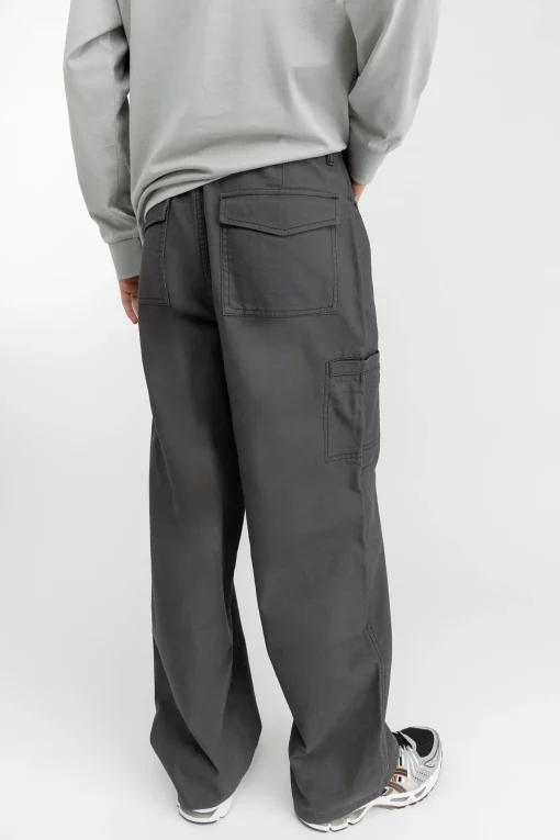 COTTON-TWILL STRAIGHT LEG CARGO PANT