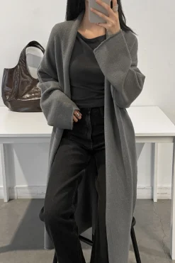 COZY LONG OPEN FRONT CARDIGAN