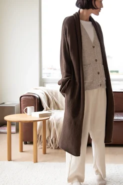 COZY LONG OPEN FRONT CARDIGAN