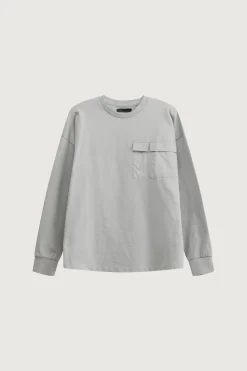 CREWNECK SWEATSHIRT WITH CARGO POCKET