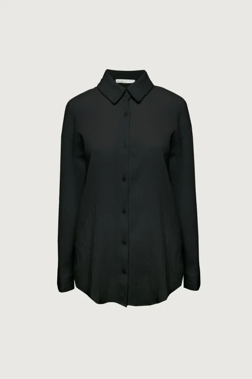 CRINKLE BUTTON UP