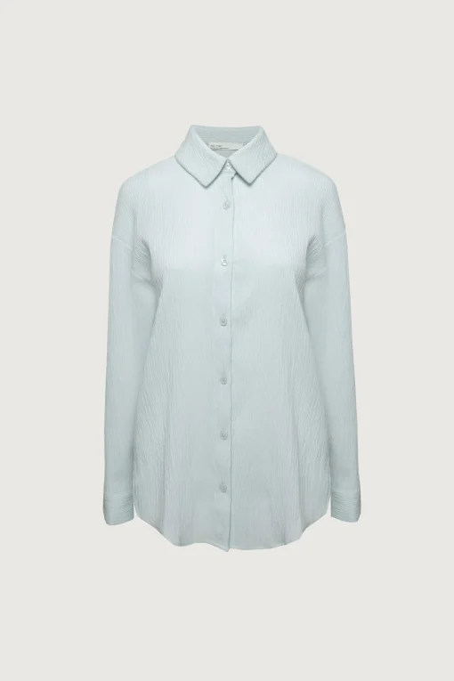 CRINKLE BUTTON UP