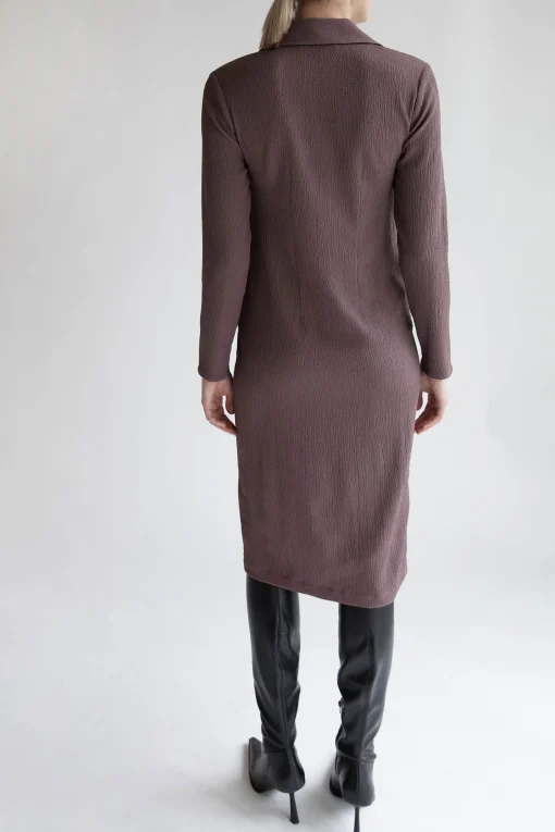 CRINKLED SHIRT DRESS