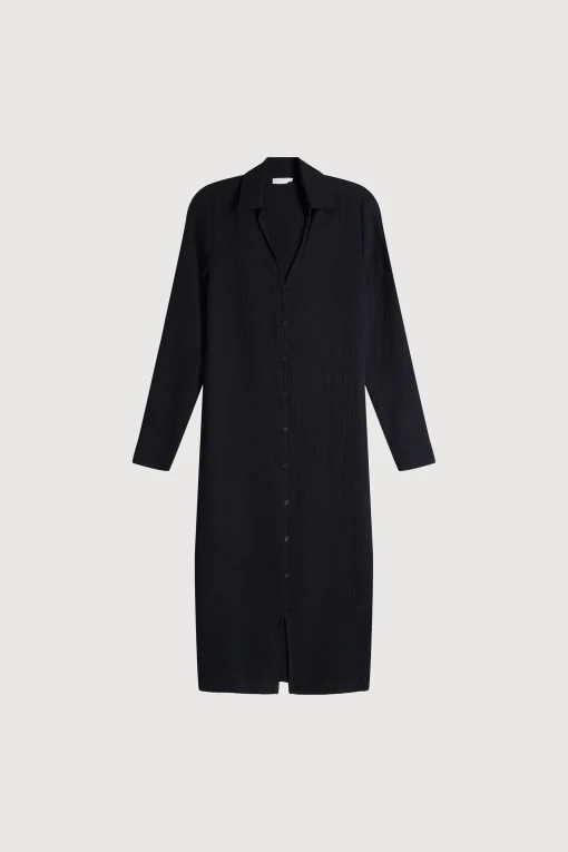 CRINKLED SHIRT DRESS