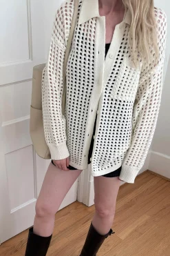 CROCHET COLLARED COVERUP