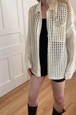 CROCHET COLLARED COVERUP