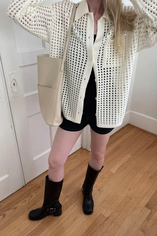 CROCHET COLLARED COVERUP