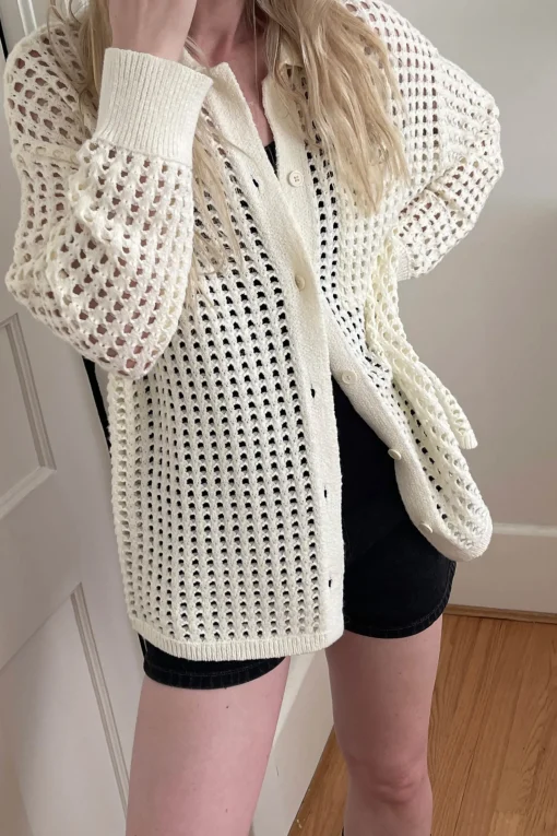 CROCHET COLLARED COVERUP