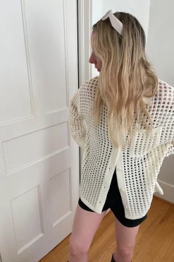 CROCHET COLLARED COVERUP