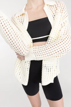 CROCHET COLLARED COVERUP