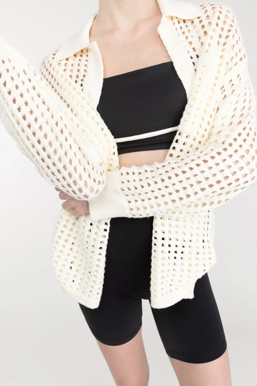 CROCHET COLLARED COVERUP
