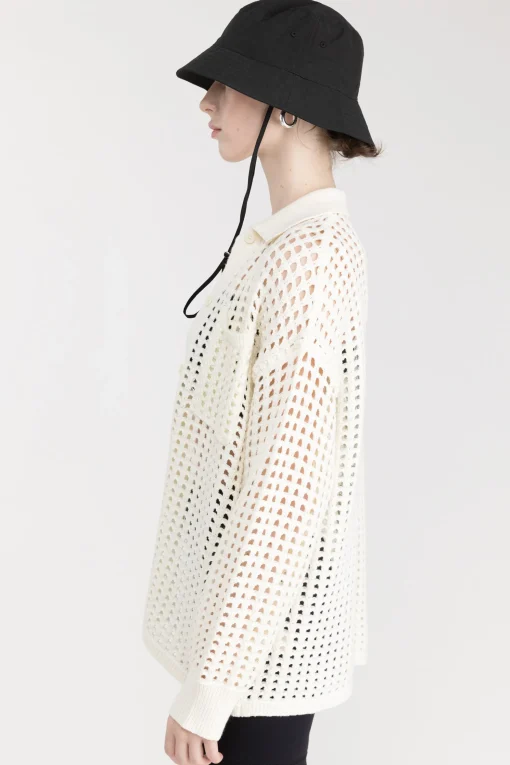 CROCHET COLLARED COVERUP