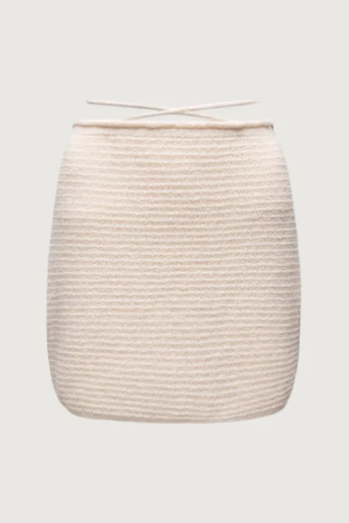 CROCHET KNIT SKIRT WITH WRAP BELT