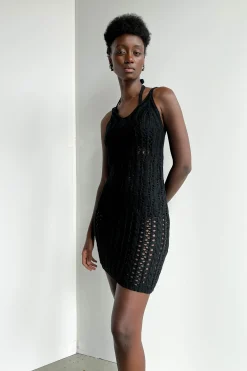 CROCHET MINI DRESS COVERUP