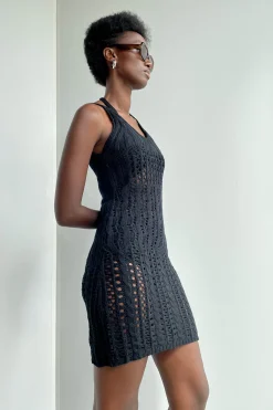CROCHET MINI DRESS COVERUP