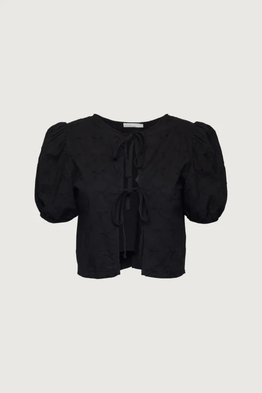 CROPPED BLOUSE WITH BOW PATTERN