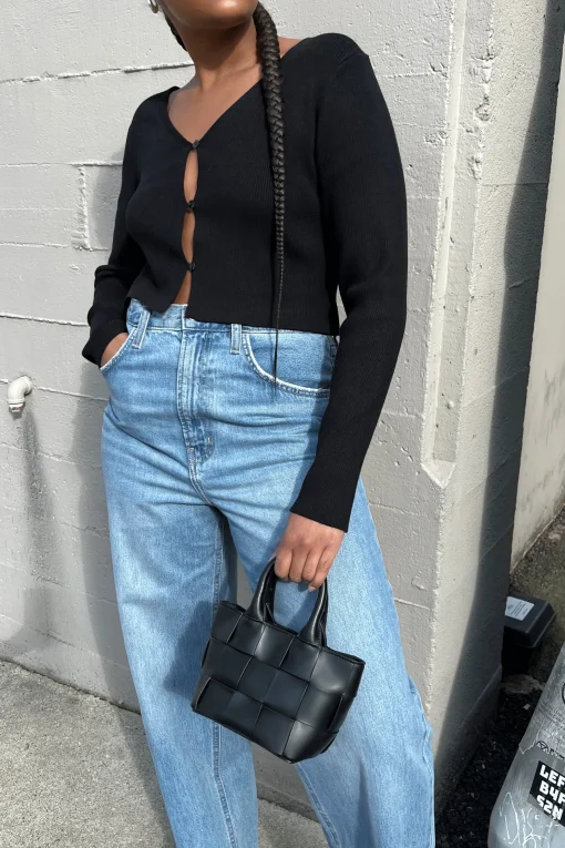CROPPED BUTTON FRONT CARDIGAN