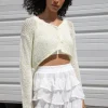 CROPPED CROCHET CARDIGAN