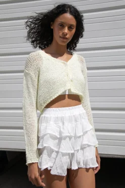 CROPPED CROCHET CARDIGAN