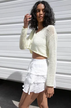 CROPPED CROCHET CARDIGAN