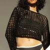 CROPPED CROCHET SWEATER