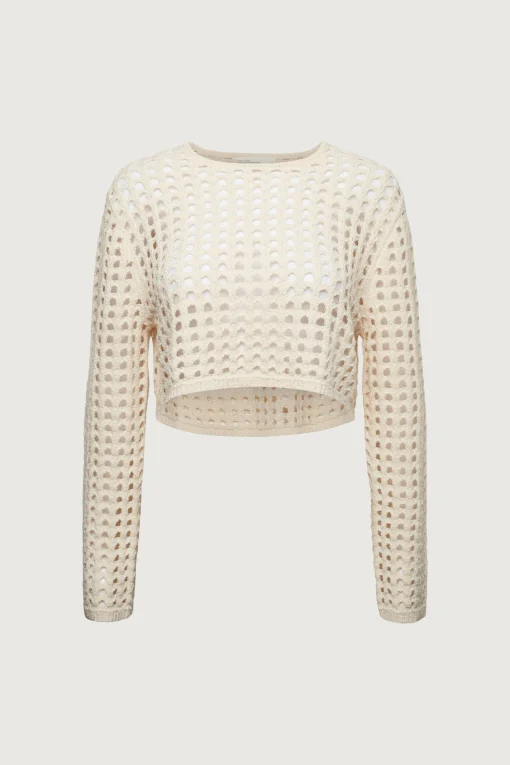 CROPPED CROCHET SWEATER