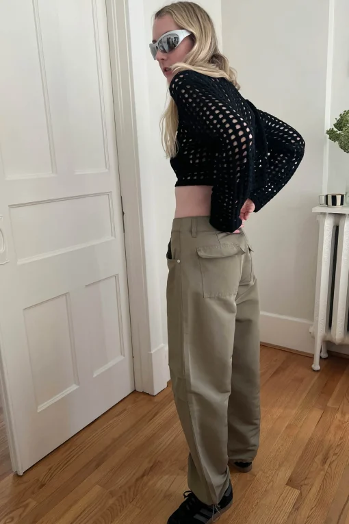 CROPPED CROCHET SWEATER