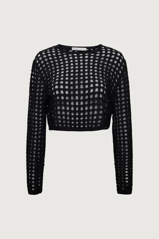 CROPPED CROCHET SWEATER
