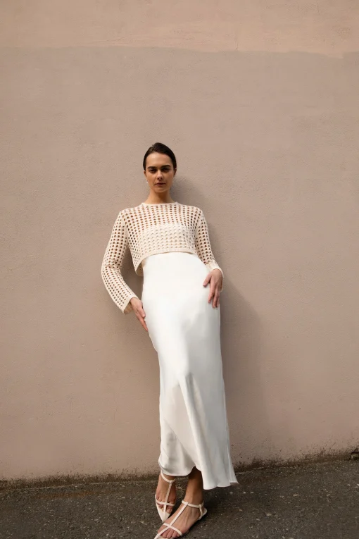 CROPPED CROCHET SWEATER