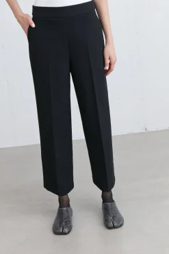 CROPPED HALF ELASTIC WAIST PANT