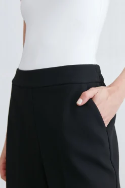 CROPPED HALF ELASTIC WAIST PANT