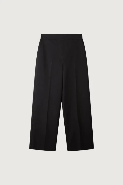 CROPPED HALF ELASTIC WAIST PANT