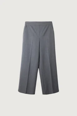 CROPPED HALF ELASTIC WAIST PANT