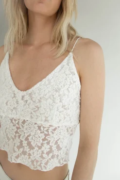 CROPPED LACE TANK TOP