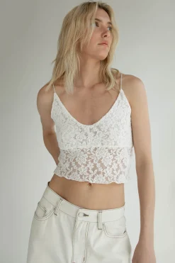 CROPPED LACE TANK TOP