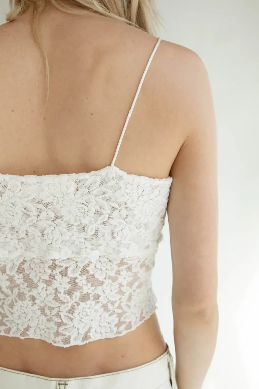 CROPPED LACE TANK TOP