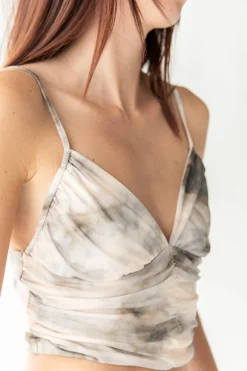 CROPPED MESH TANK