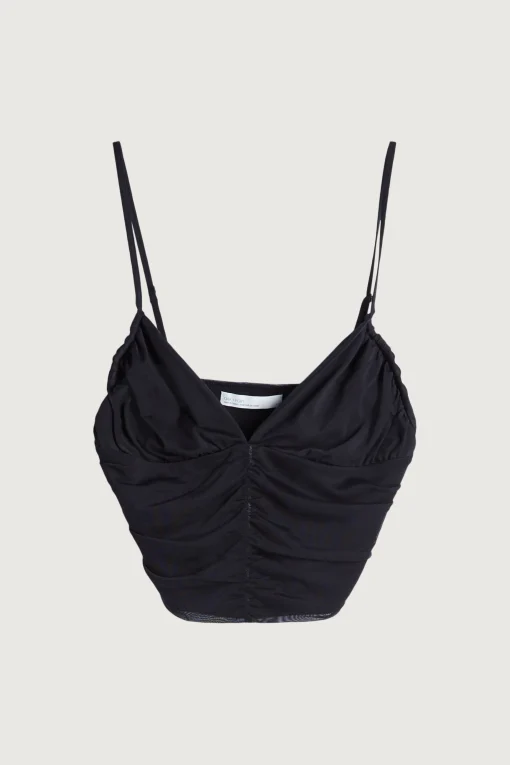 CROPPED MESH TANK