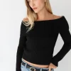 CROPPED OFF THE SHOULDER SWEATER