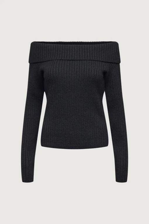 CROPPED OFF THE SHOULDER SWEATER