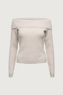 CROPPED OFF THE SHOULDER SWEATER