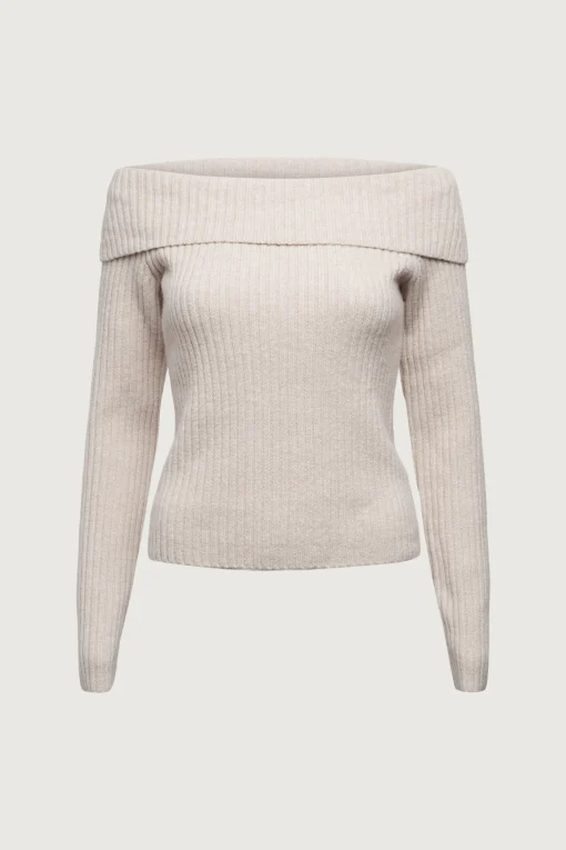 CROPPED OFF THE SHOULDER SWEATER