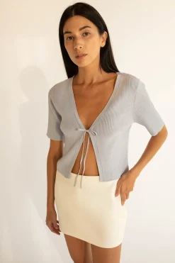 CROPPED OPEN FRONT CARDIGAN