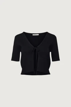 CROPPED OPEN FRONT CARDIGAN