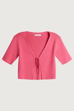 CROPPED OPEN FRONT CARDIGAN
