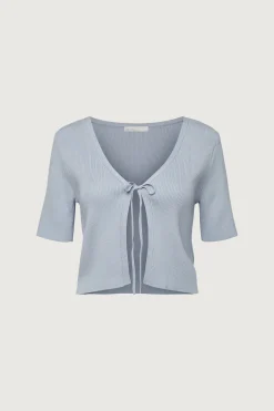 CROPPED OPEN FRONT CARDIGAN